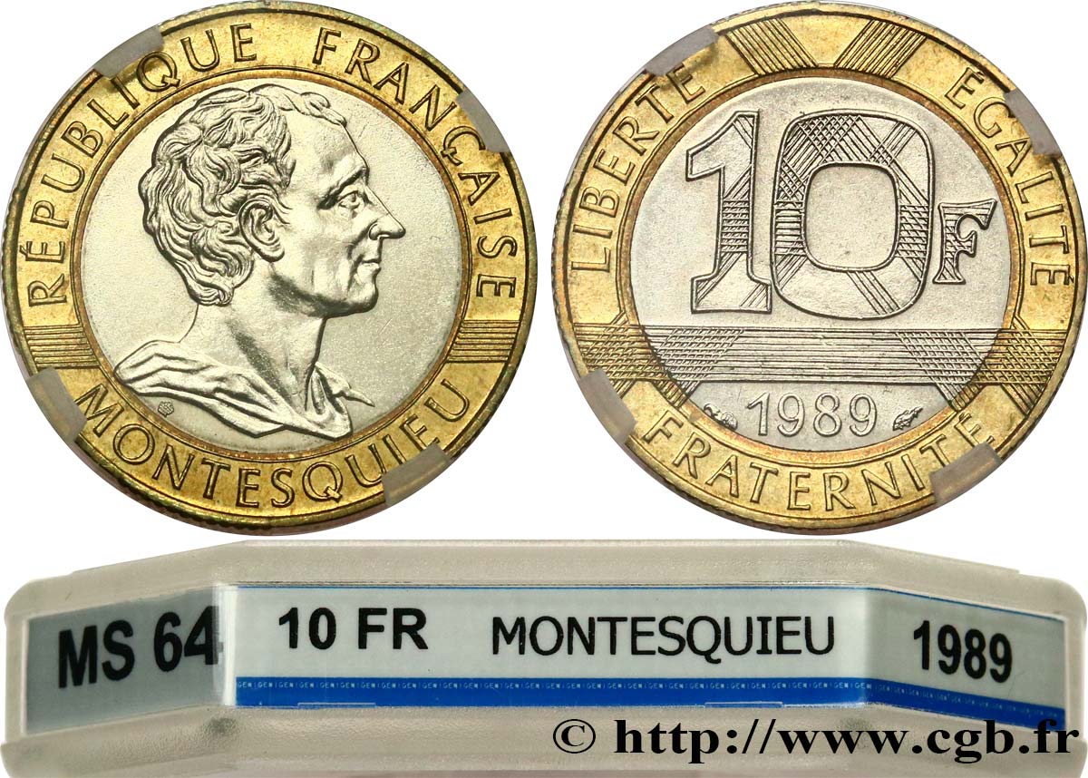 10 francs Montesquieu 1989  F.376/2 SPL64 