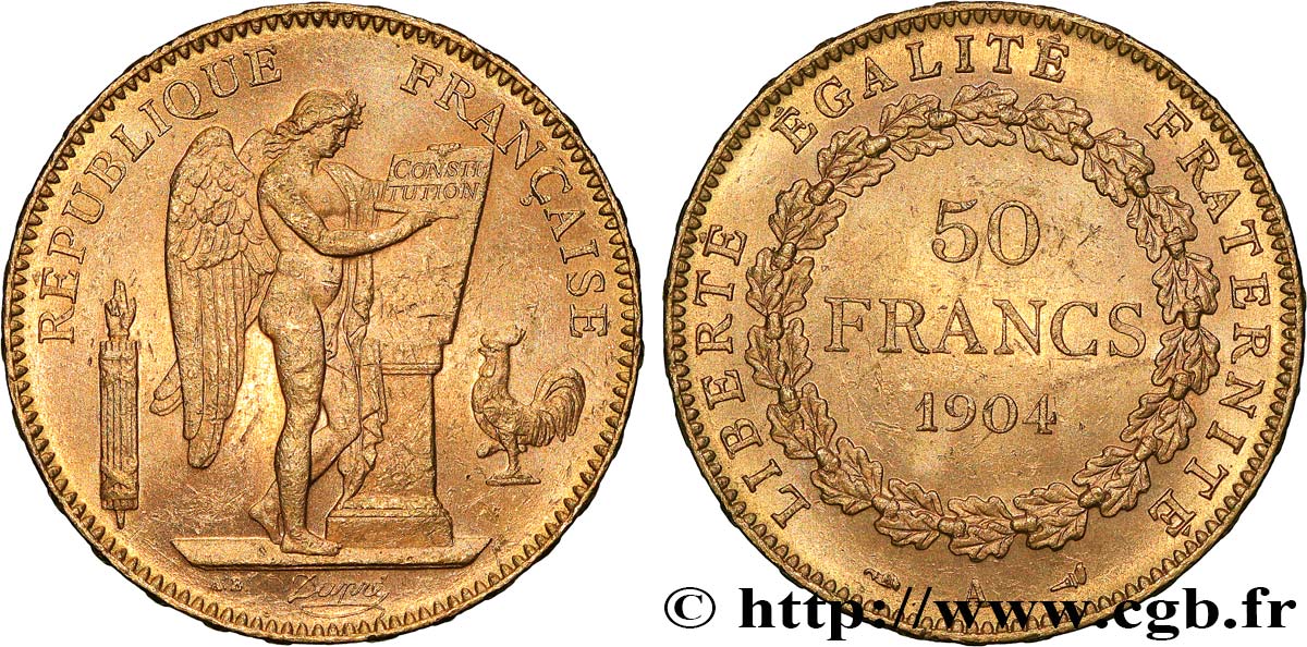 50 francs or Génie 1904 Paris F.549/6 AU 