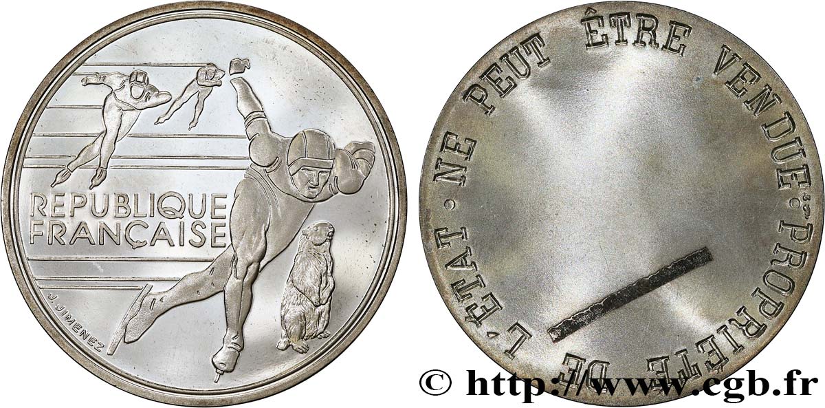 Exemplaire de démonstration Belle Épreuve 100 francs - Patinage de vitesse / Marmotte n.d. Paris F5.1608 1 var. MS 