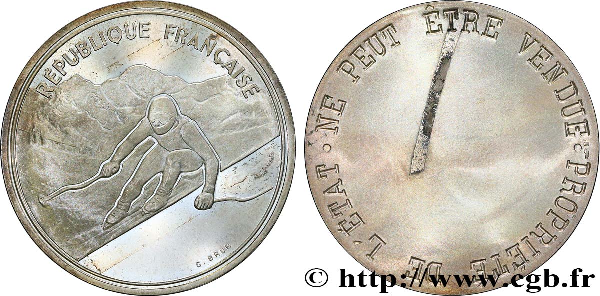 Exemplaire de démonstration Belle Épreuve 100 francs - Ski Alpin / Descente du Mont-Blanc n.d. Paris F.1606 1 var. fST+ 