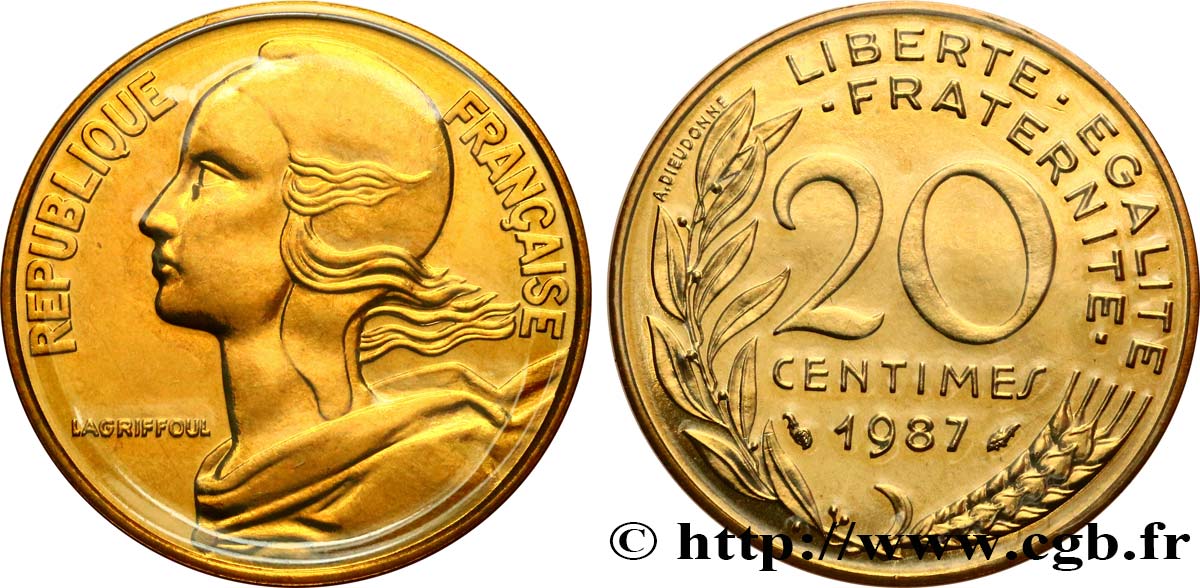 20 centimes Marianne 1987 Pessac F.156/27 MS 