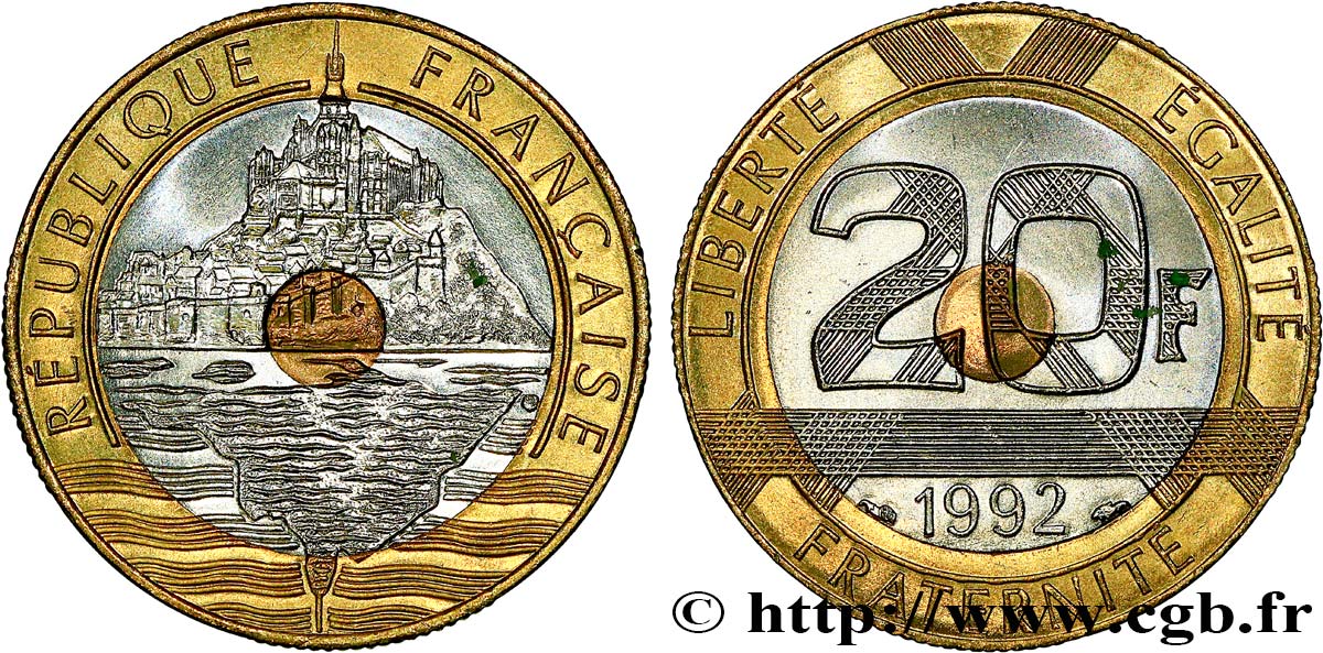 20 francs Mont Saint-Michel 1992 Pessac F.403/5 SPL64 