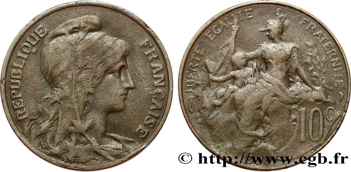 10 centimes Daniel-Dupuis 1905  F.136/14 VF25 