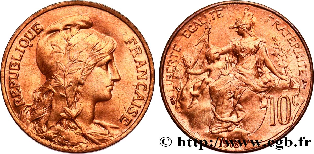10 centimes Daniel-Dupuis 1913  F.136/22 SUP+ 