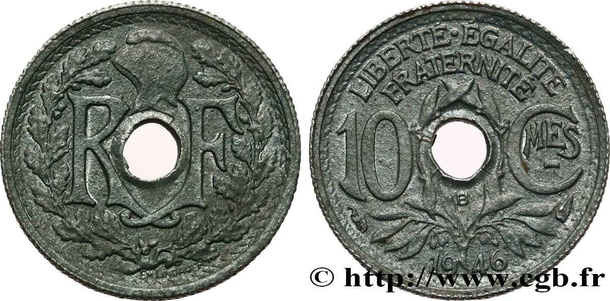 10 centimes Lindauer, petit module 1946 Beaumont-Le-Roger F.143/5 BB53 