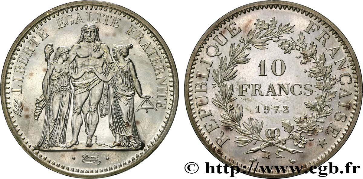 10 francs Hercule 1972  F.364/11 FDC 