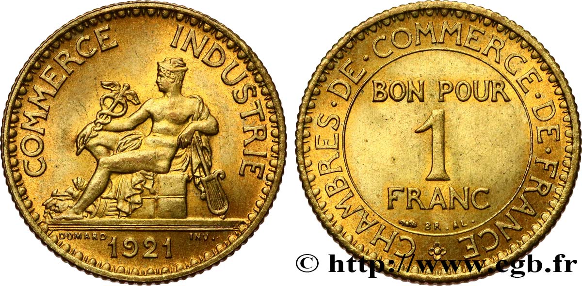 1 franc Chambres de Commerce 1921 Paris F.218/3 FDC65 