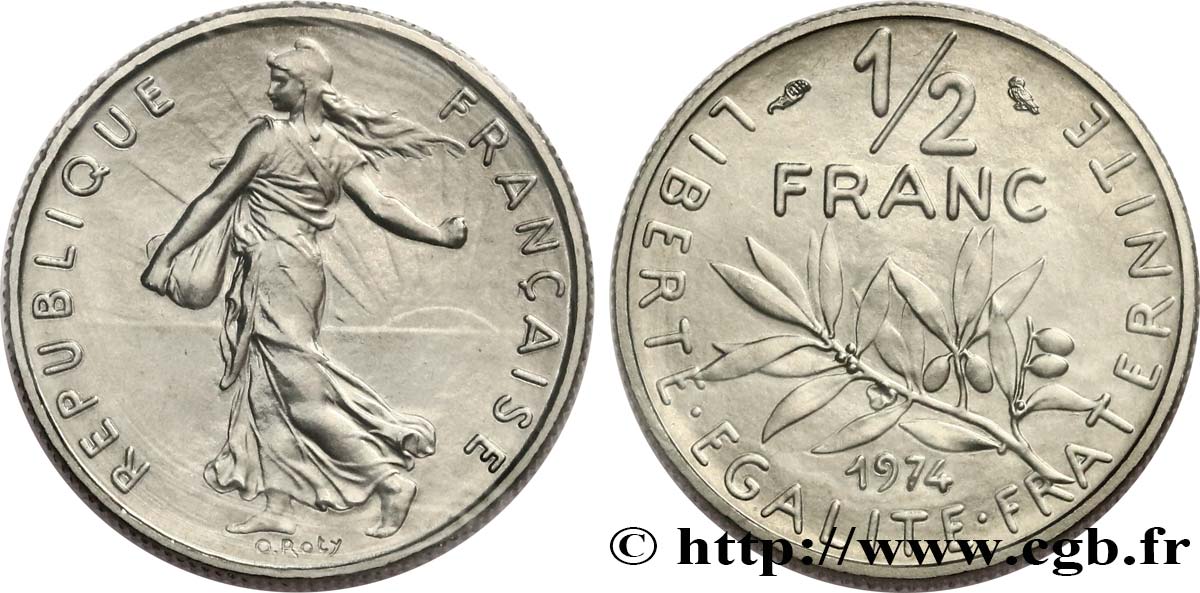 1/2 franc Semeuse 1974 Pessac F.198/13 FDC 