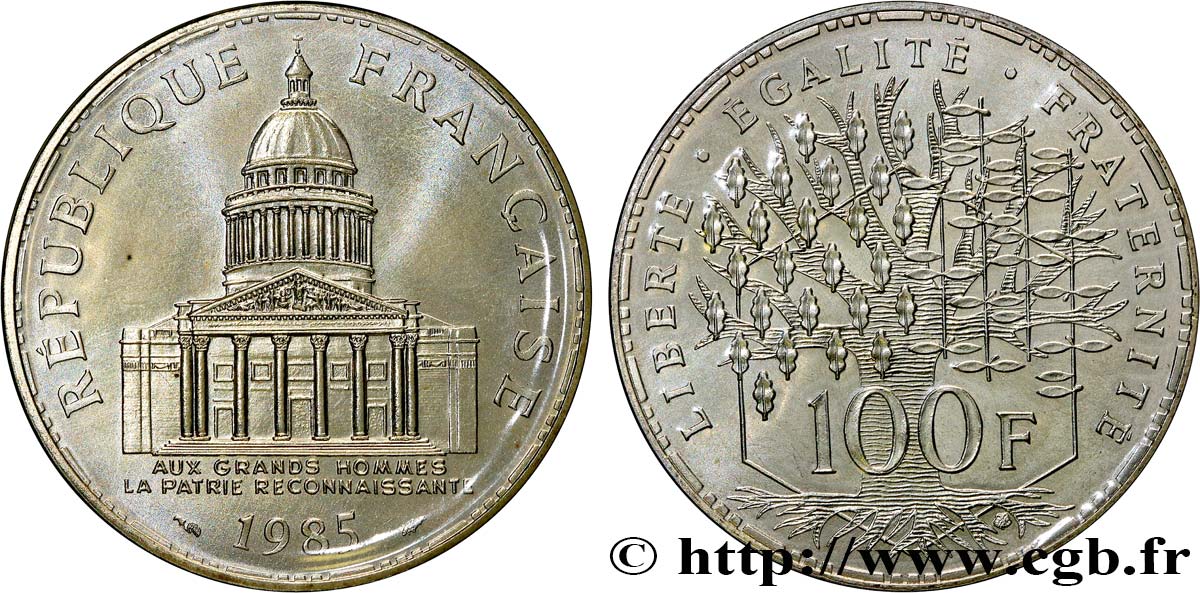 100 francs Panthéon 1985  F.451/5 FDC 