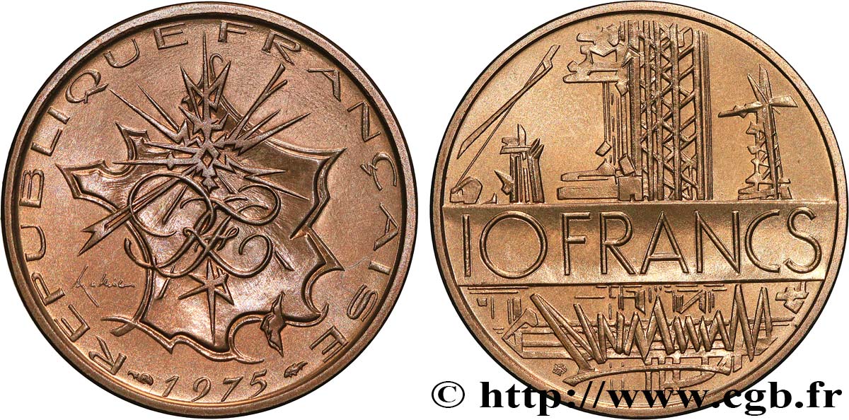 10 francs Mathieu 1975 Pessac F.365/3 FDC 