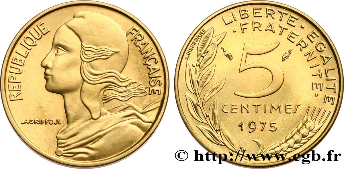 5 centimes Marianne 1975 Pessac F.125/11 FDC 