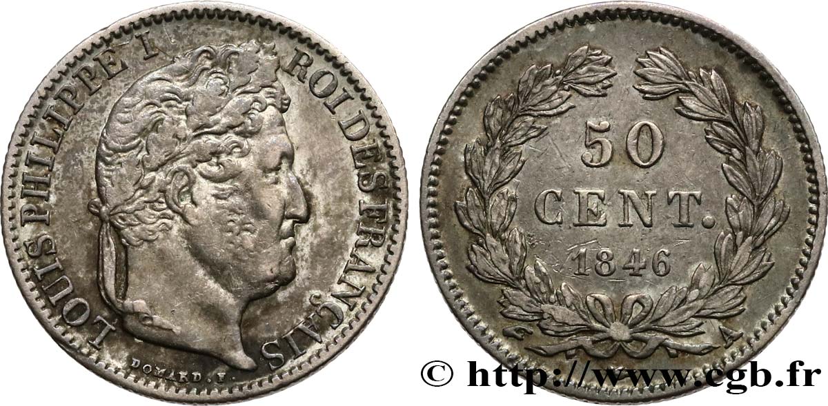 50 centimes Louis-Philippe 1846 Paris F.183/7 MBC45 