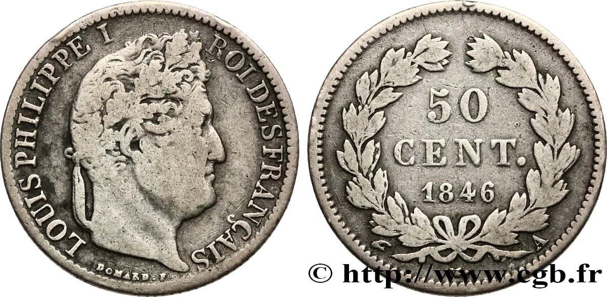 50 centimes Louis-Philippe 1846 Paris F.183/7 TB25 