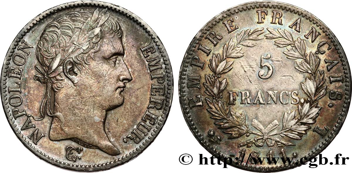 5 francs Napoléon Empereur, Empire français 1811 Bayonne F.307/34 MBC 