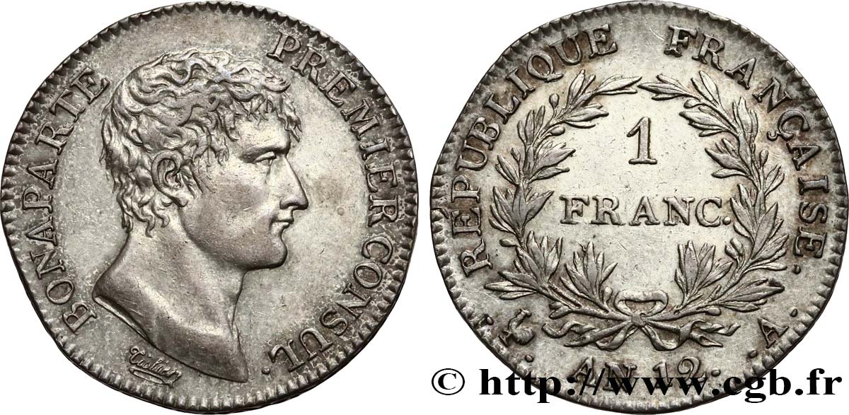 1 franc Bonaparte Premier Consul 1804 Paris F.200/8 TTB+ 