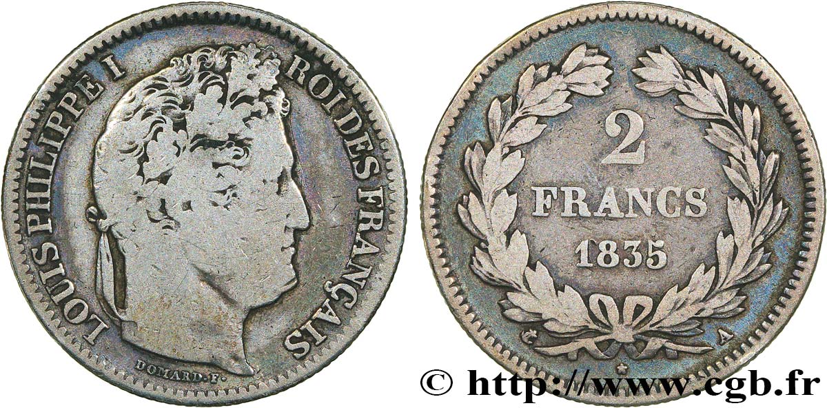 2 francs Louis-Philippe 1835 Paris F.260/42 F15 