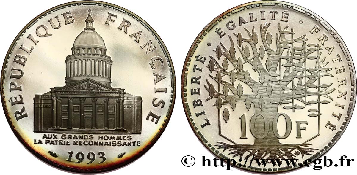 100 francs Panthéon, Belle Épreuve 1993  F.451/14 FDC 