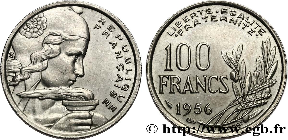 100 francs Cochet 1956  F.450/8 SUP55 