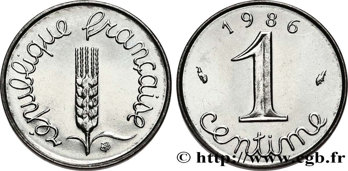 1 centime Épi 1986 Pessac F.106/43 SPL64 