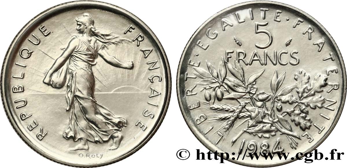 5 francs Semeuse, nickel 1984 Pessac F.341/16 MS 
