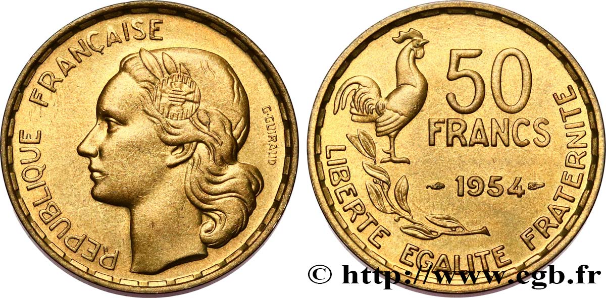 50 francs Guiraud 1954  F.425/12 SUP61 