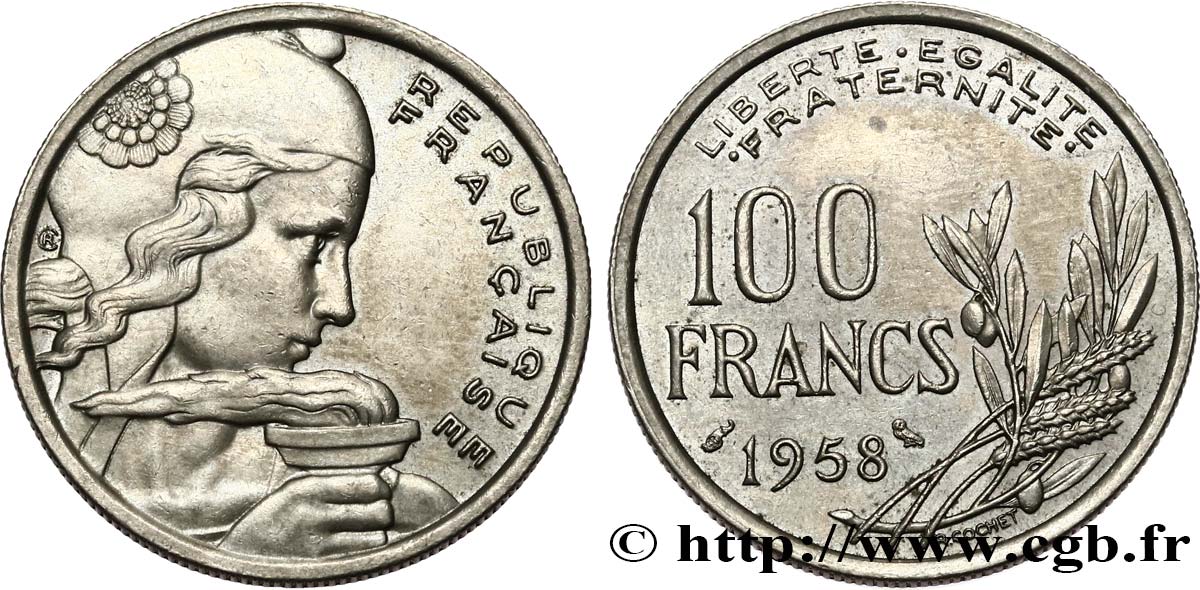 100 francs Cochet 1958  F.450/13 fVZ 