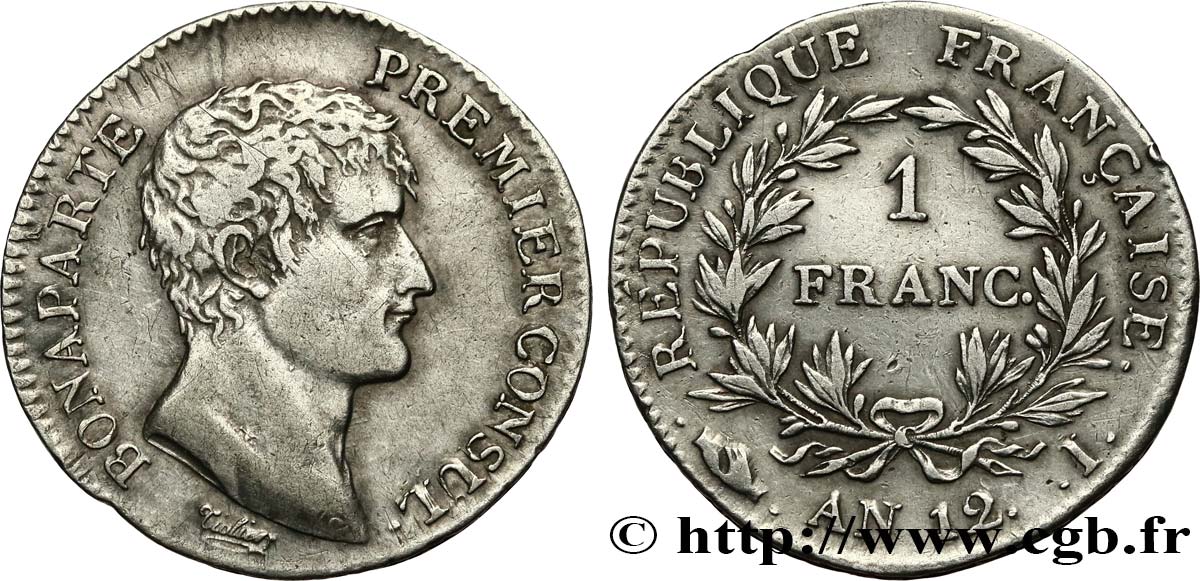 1 franc Bonaparte Premier Consul 1804 Limoges F.200/13 TTB 