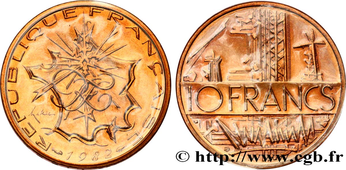 10 francs Mathieu, Tranche B 1982 Pessac F.365/10 MS 