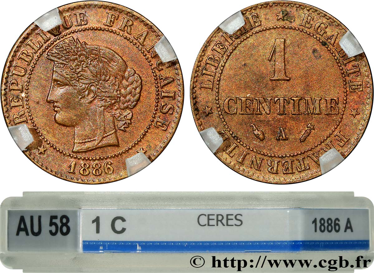 1 centime Cérès 1886 Paris F.104/13 EBC58 GENI