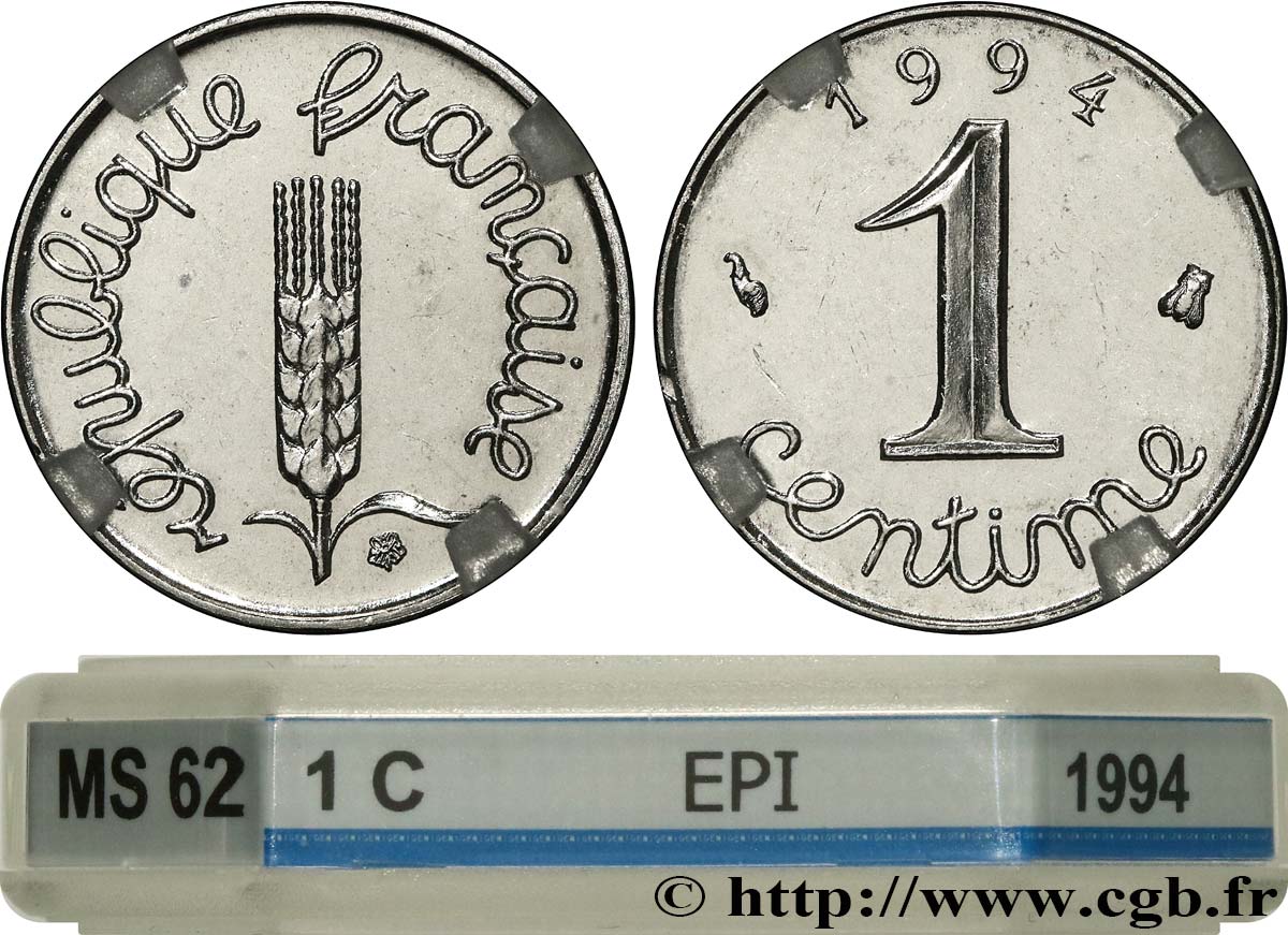 1 centime Épi, BU (Brillant Universel) 1994 Pessac F.106/54 SUP62 GENI