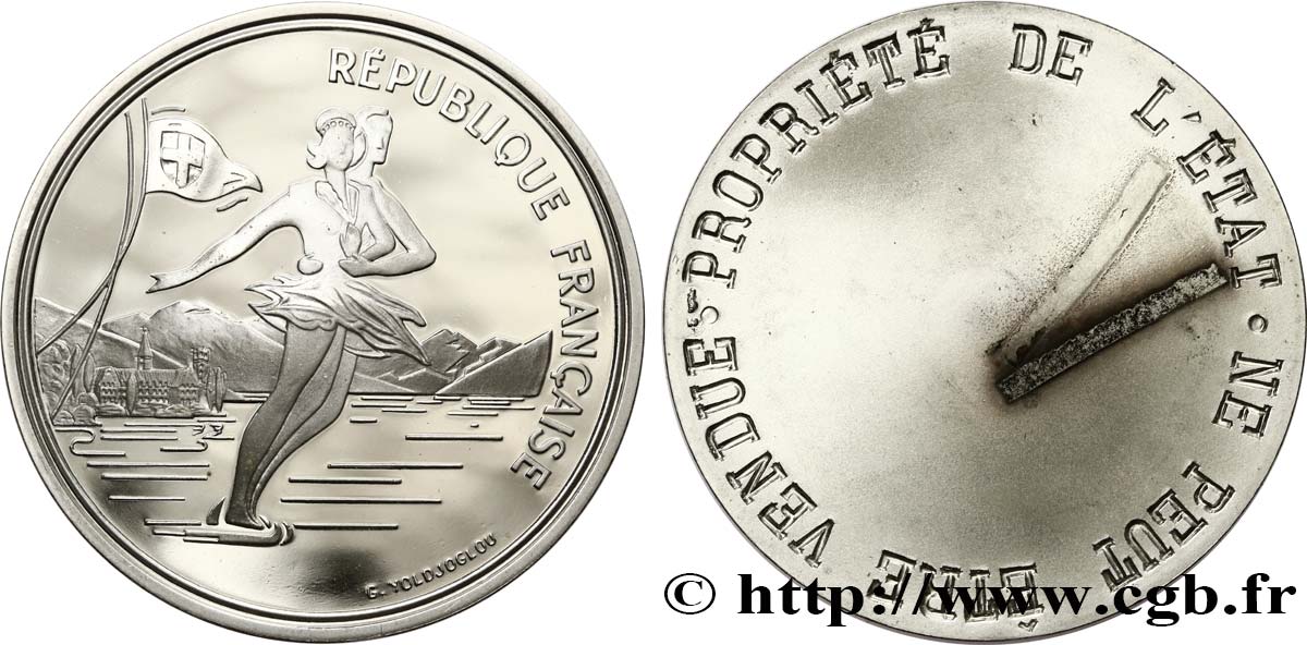 Exemplaire de démonstration Belle Épreuve 100 francs - Patinage artistique / Lac du Bourget n.d. Paris F.1607/1 var. FDC 