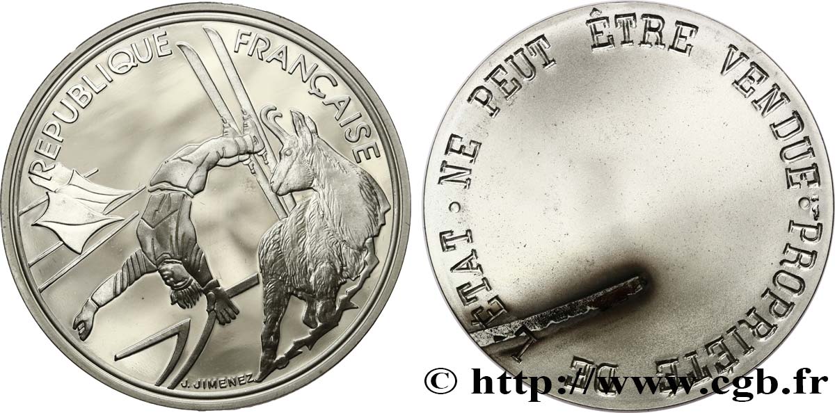 Exemplaire de démonstration Belle Epreuve 100 francs  - Ski acrobatique / Chamois n.d. Paris F.1610 1 var. ST 