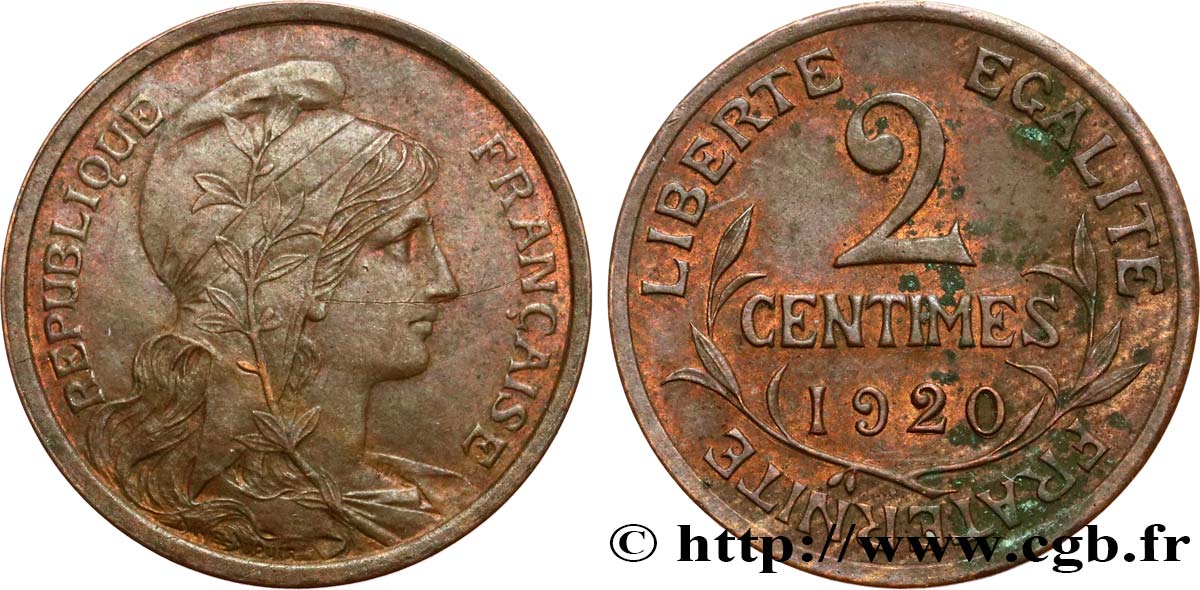 2 centimes Daniel-Dupuis 1920 Paris F.110/20 TTB 
