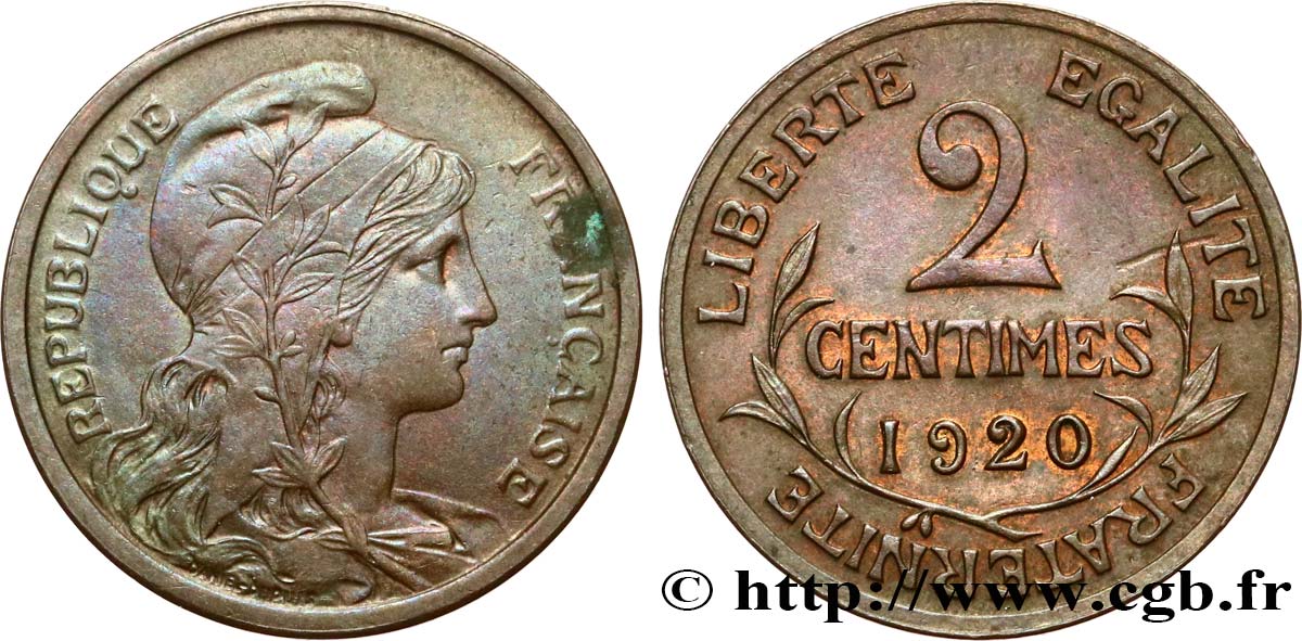 2 centimes Daniel-Dupuis 1920 Paris F.110/20 AU 