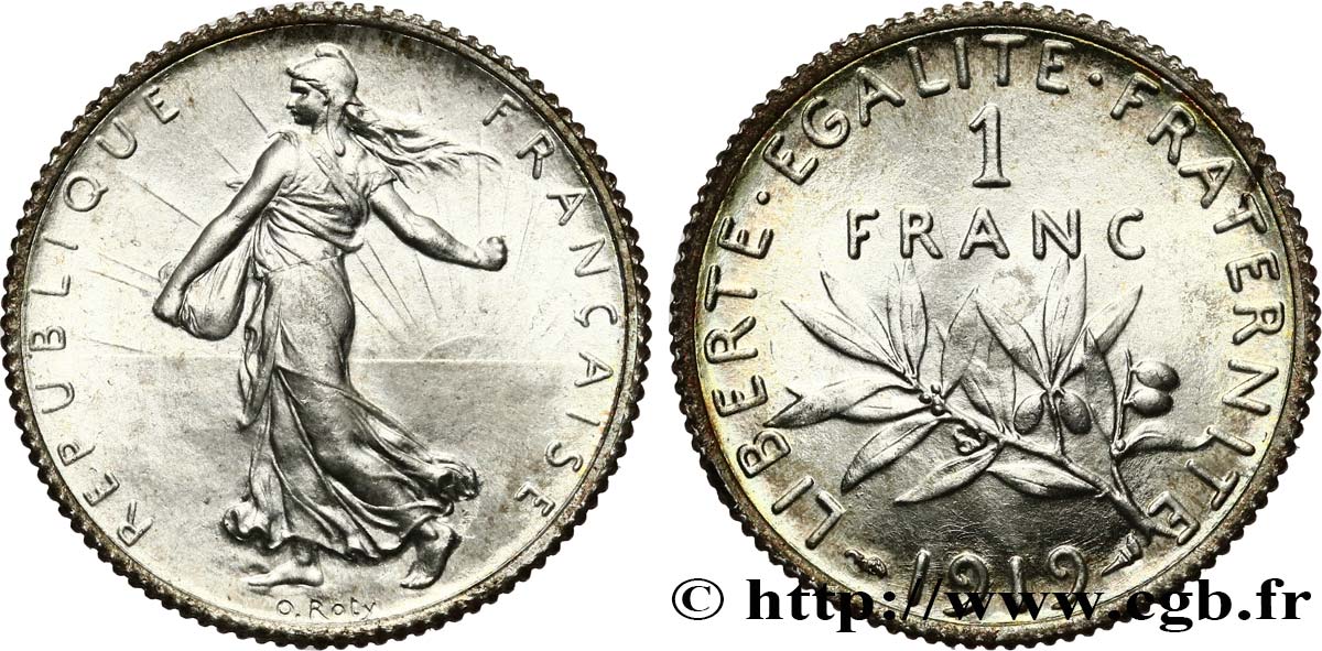 1 franc Semeuse 1919 Paris F.217/25 ST65 