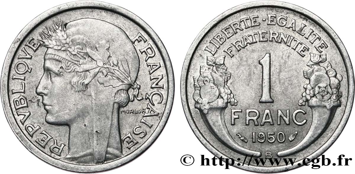 1 franc Morlon, légère 1950 Beaumont-Le-Roger F.221/18 TTB 