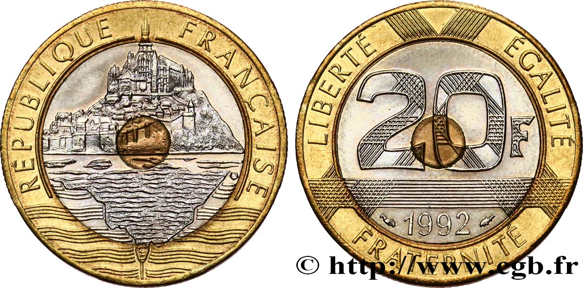 20 francs Mont Saint-Michel 1992 Pessac F.403/4 SUP62 