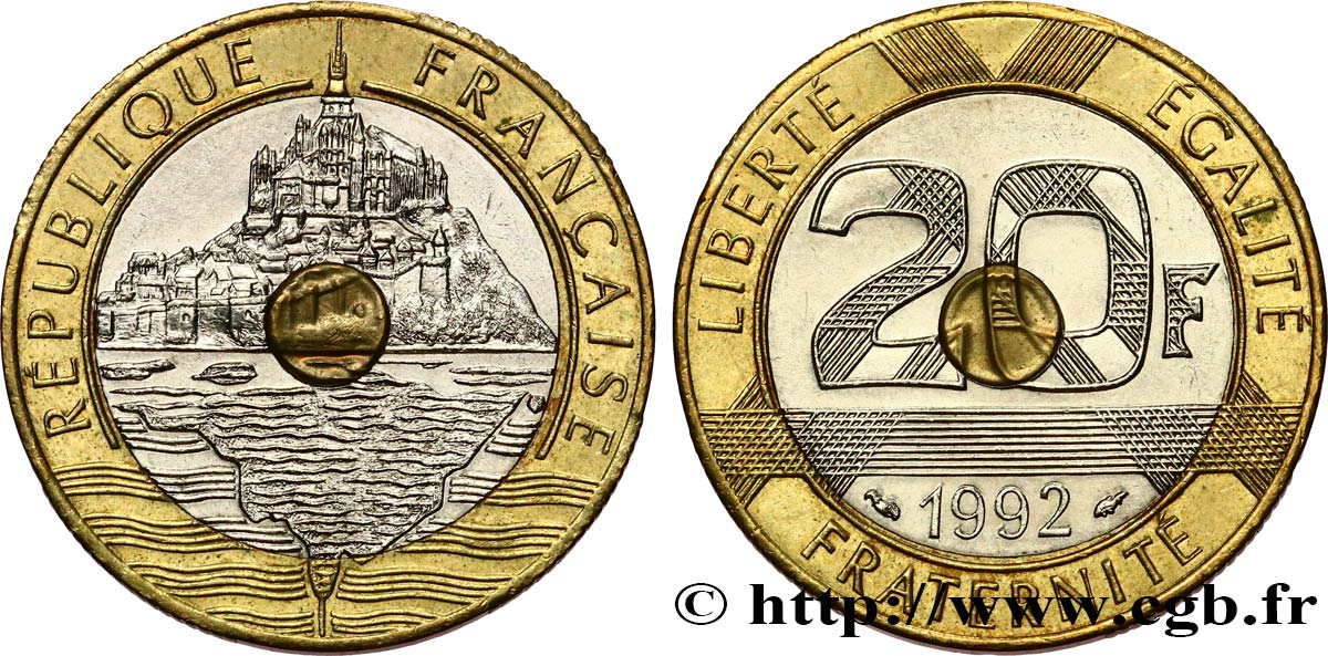20 francs Mont Saint-Michel 1992 Pessac F.403/4 SUP60 