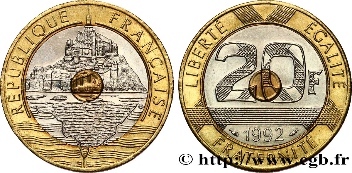 20 francs Mont Saint-Michel 1992 Pessac F.403/4 SUP60 