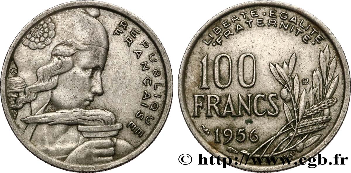 100 francs Cochet 1956 Beaumont-le-Roger F.450/9 MB35 
