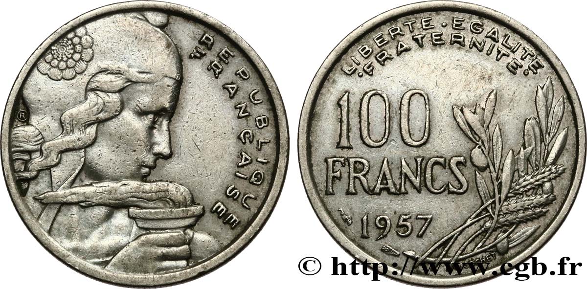 100 francs Cochet 1957  F.450/10 VF 