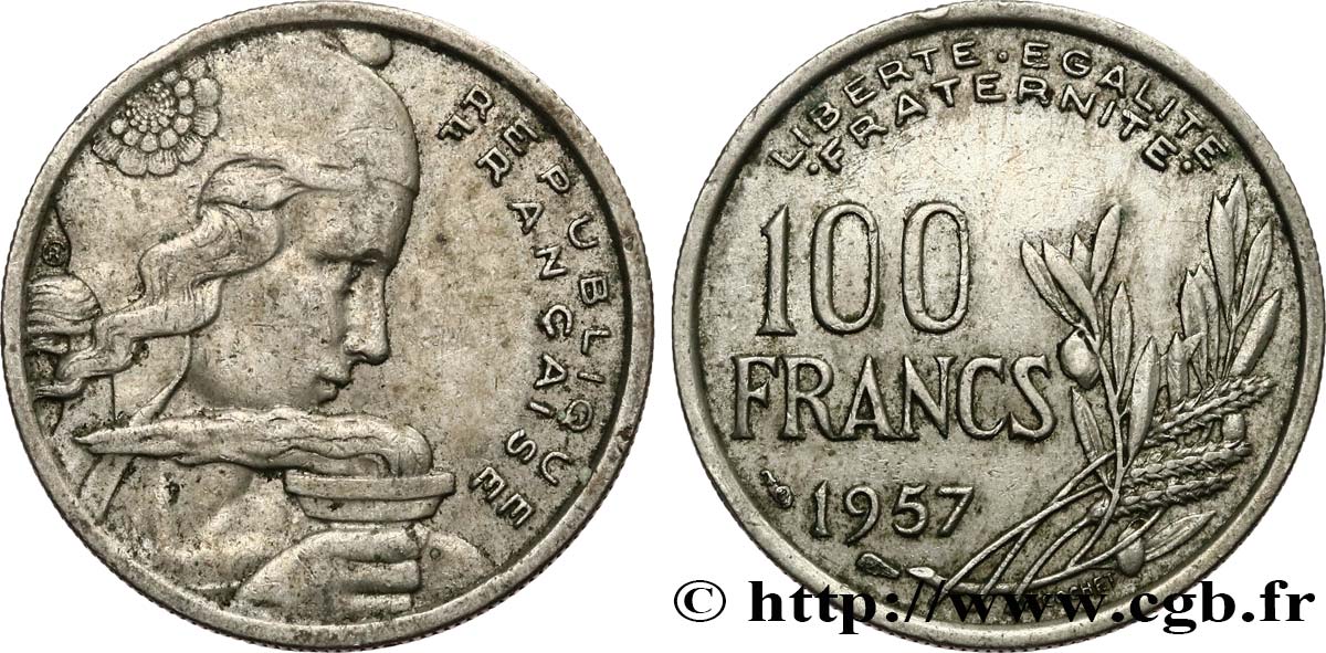 100 francs Cochet 1957  F.450/10 VF35 