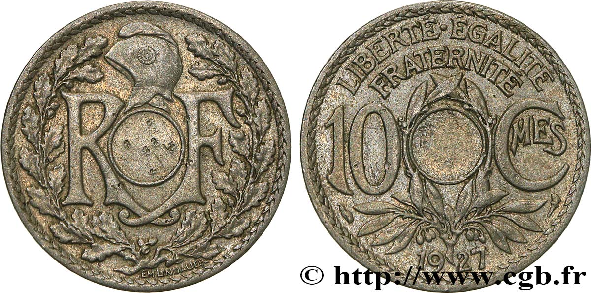 10 centimes Lindauer, Fauté non perforé 1927  F.138/14 var. BB 