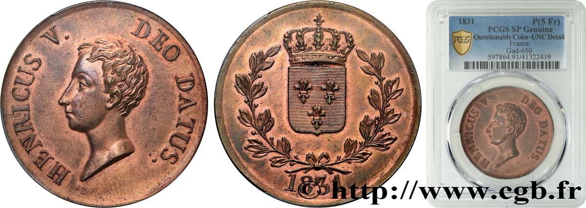 Module de 5 francs 1831 Lyon VG.cf. 2689  VZ+ 