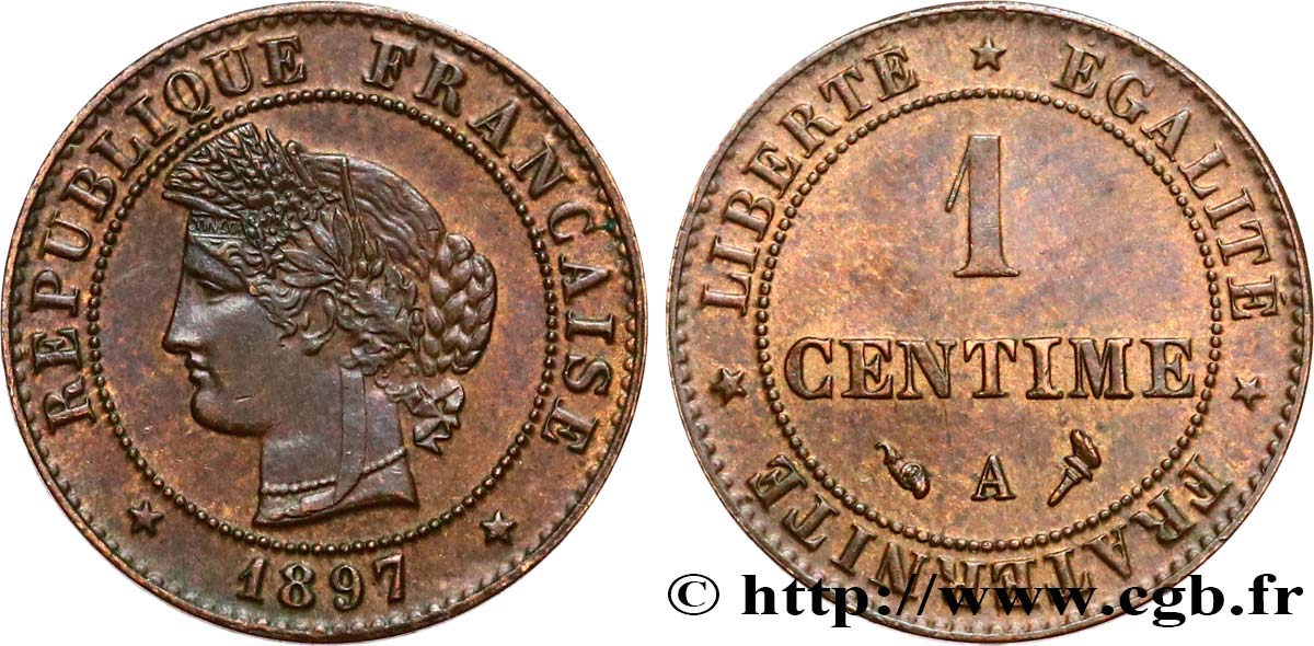 1 centime Cérès 1897 Paris F.104/24 SUP60 