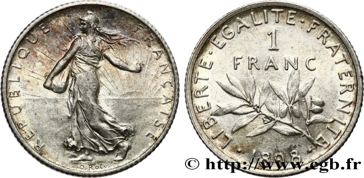 1 franc Semeuse 1898 Paris F.217/1 VZ55 