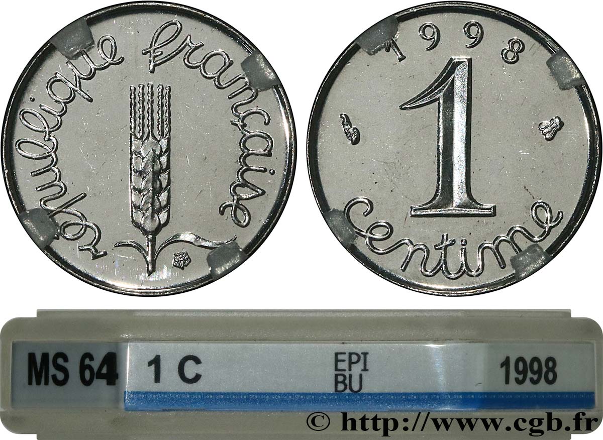 1 centime Épi, BU (Brillant Universel) 1998 Pessac F.106/58 SPL64 GENI