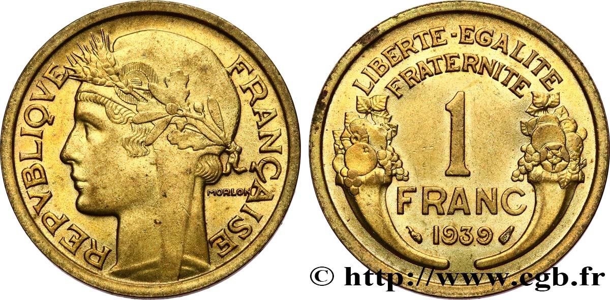 1 franc Morlon 1939 Paris F.219/10 MS63 