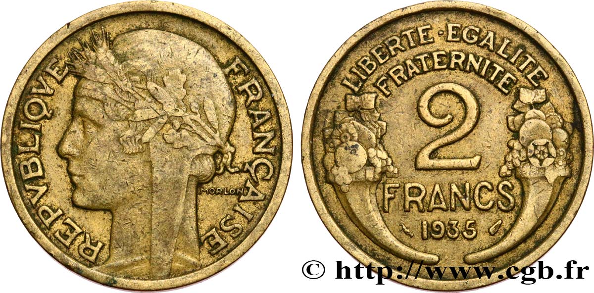 2 francs Morlon 1935  F.268/8 TB25 