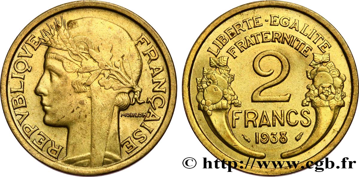 2 francs Morlon 1938  F.268/11 MS60 